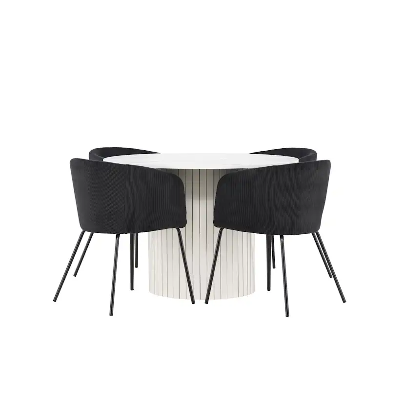 Matgrupp Venture Home Härön Ø110 med 4 st Berit Stolar