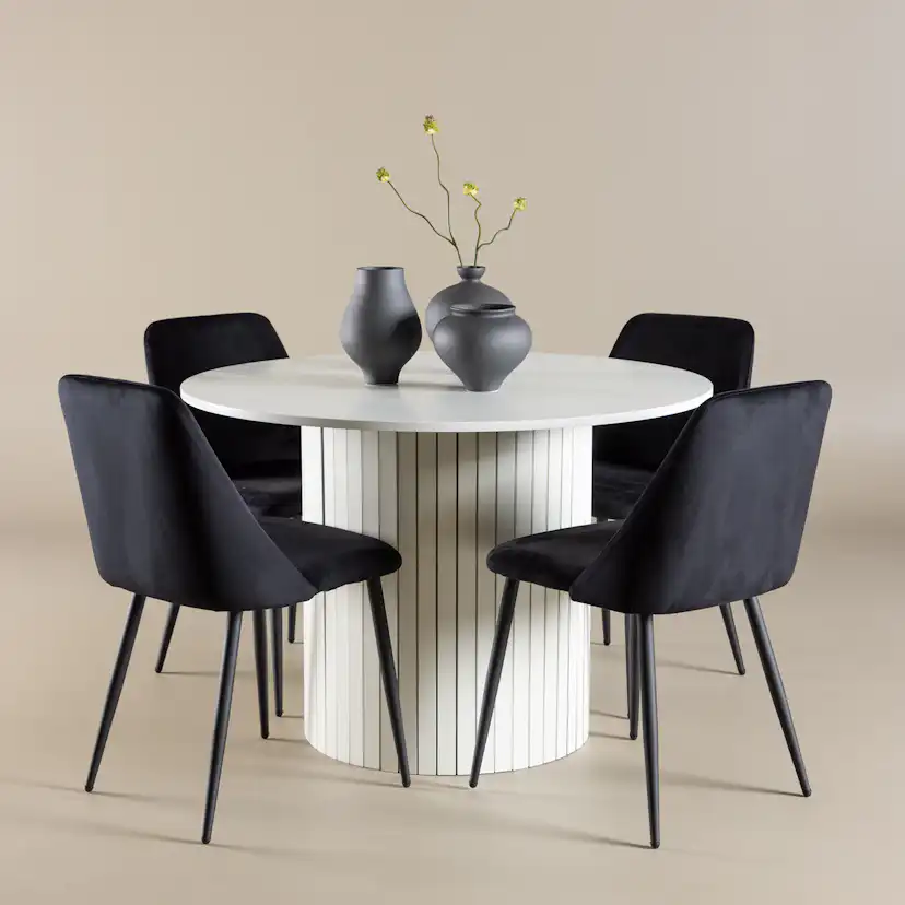 Matgrupp Venture Home Härön Ø110 med 4 st Night Stolar