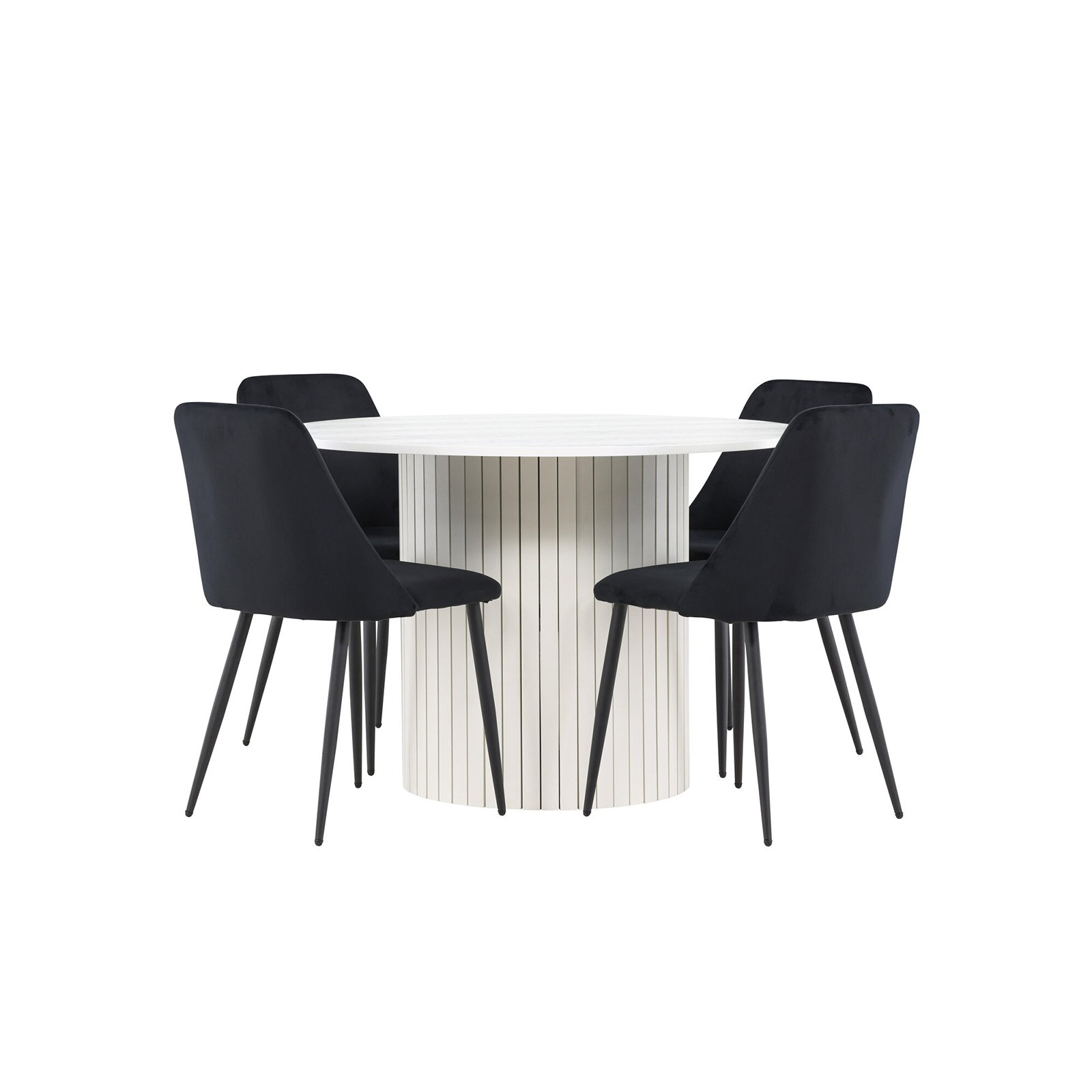 Matgrupp Venture Home Härön Ø110 med 4 st Night Stolar