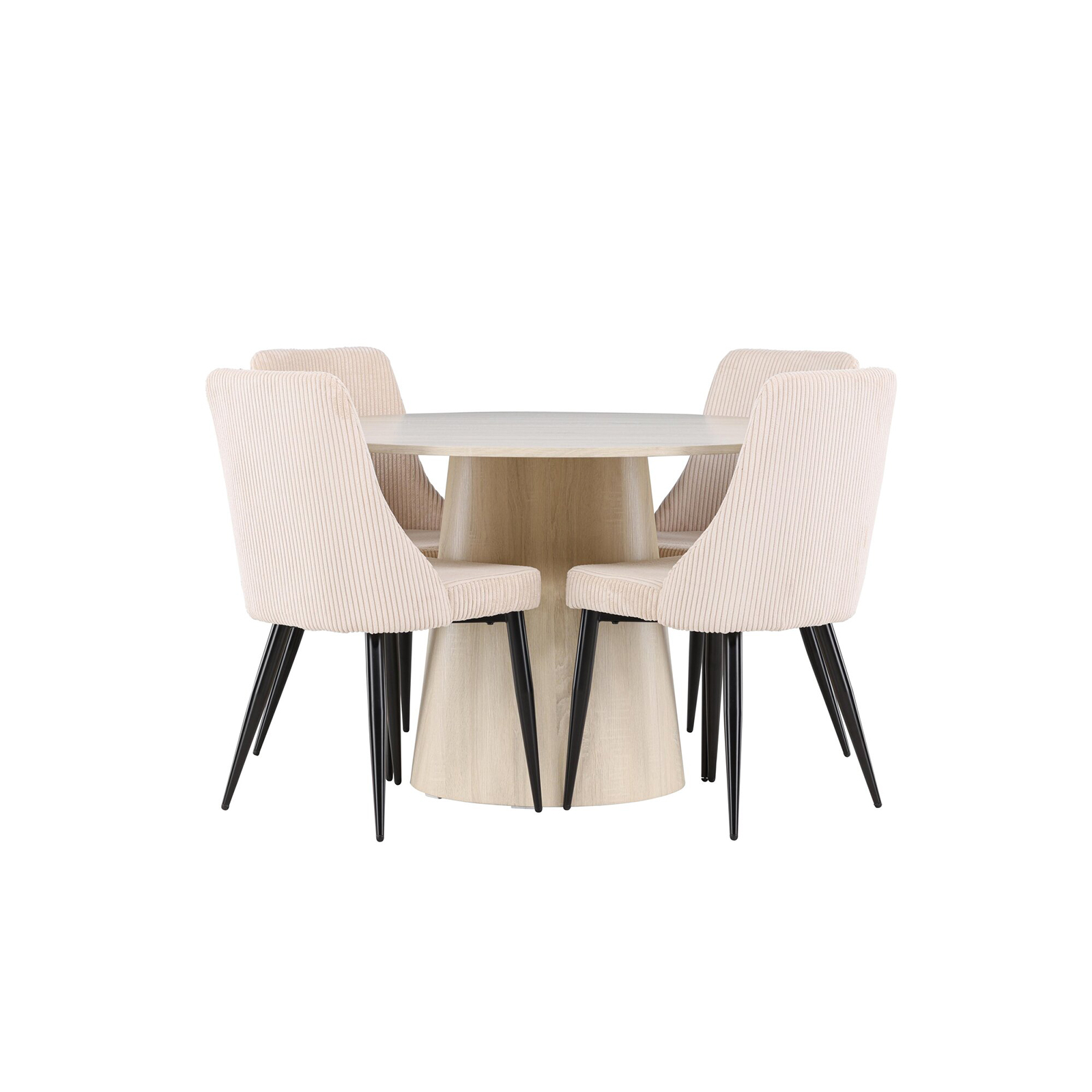 Matgrupp Venture Home Lanzo Ø120 med 4 st Leone Stolar