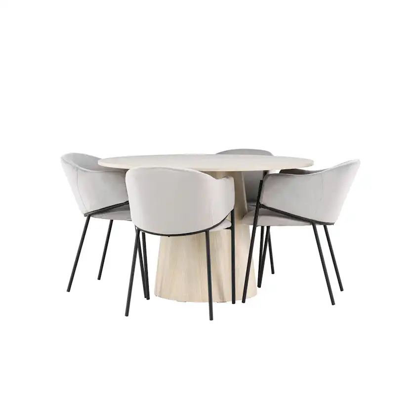 Matgrupp Venture Home Lanzo Ø120 med 4 st Evelina Stolar