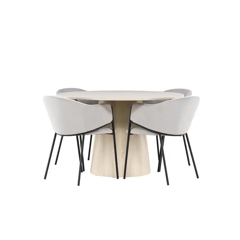 Matgrupp Venture Home Lanzo Ø120 med 4 st Evelina Stolar