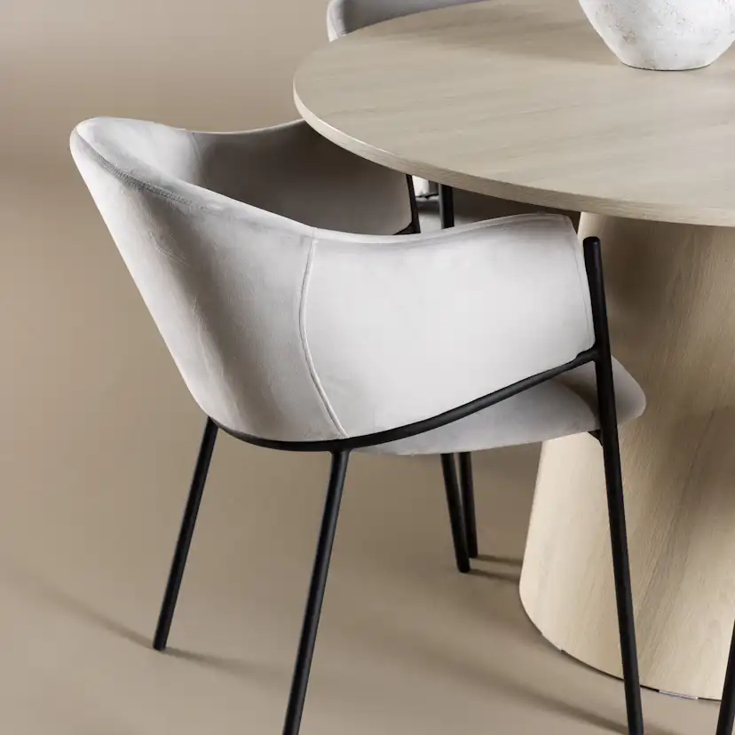 Matgrupp Venture Home Lanzo Ø120 med 4 st Evelina Stolar