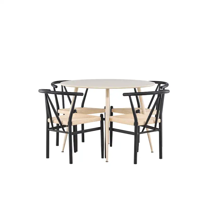 Matgrupp Venture Home Plaza Ø100 med 4 st Alfons Stolar