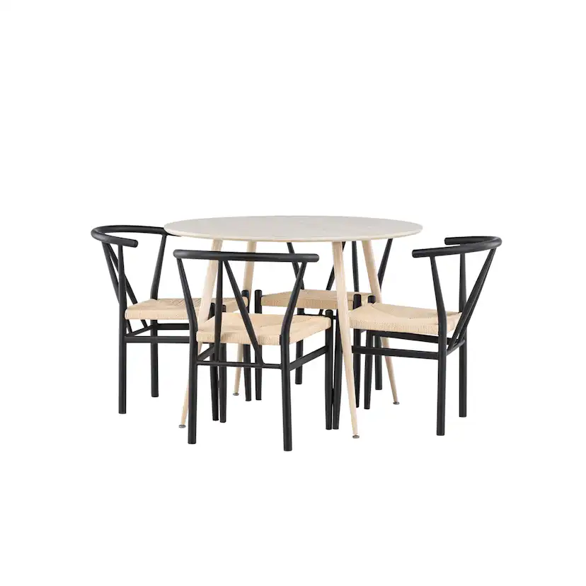 Matgrupp Venture Home Plaza Ø100 med 4 st Alfons Stolar