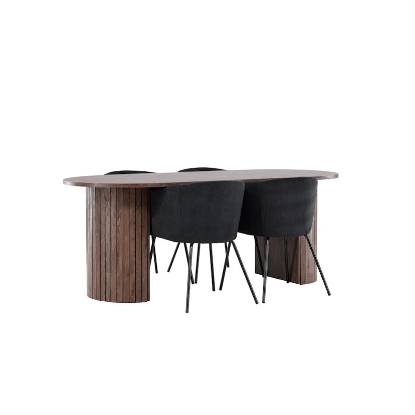 Matgrupp Venture Home Härön 200 med 4 st Berit Stolar