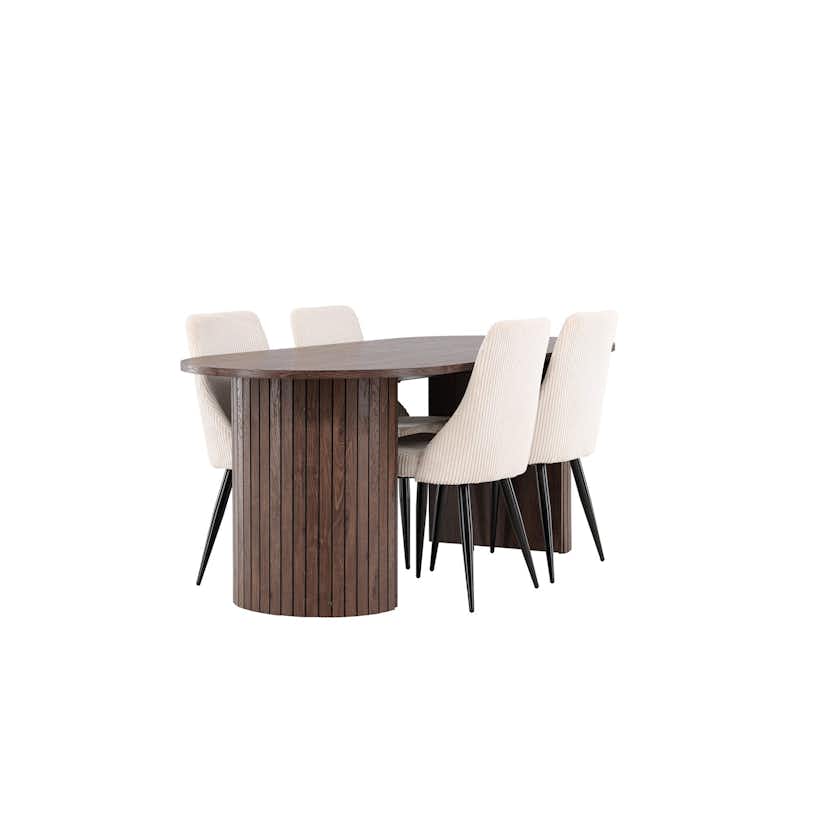 Matgrupp Venture Home Härön 200 med 4 st Leone Stolar