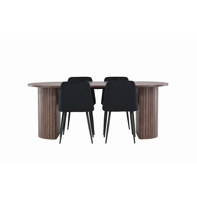 Matgrupp Venture Home Härön 200 med 4 st Night Stolar