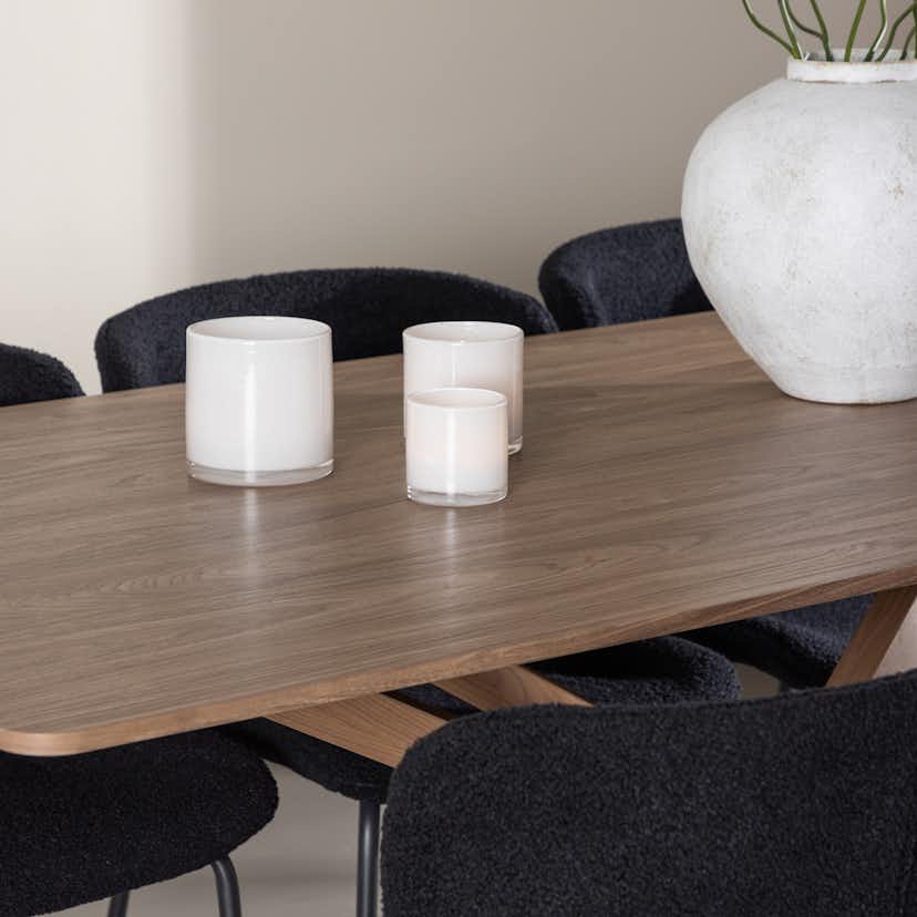 Matgrupp Venture Home Piazza 180 med 6 st Modesto Stolar Teddy