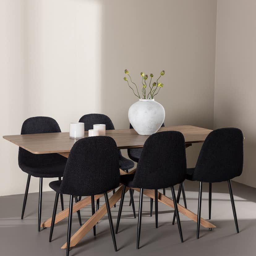 Matgrupp Venture Home Piazza 180 med 6 st Polar Stolar Teddy