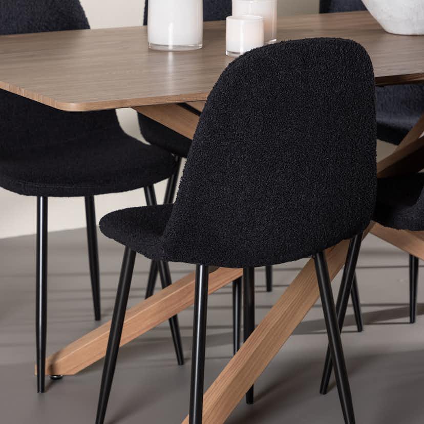 Matgrupp Venture Home Piazza 180 med 6 st Polar Stolar Teddy