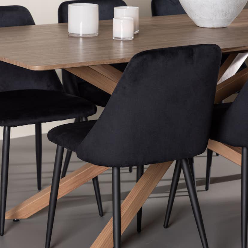 Matgrupp Venture Home Piazza 180 med 6 st Night Stolar