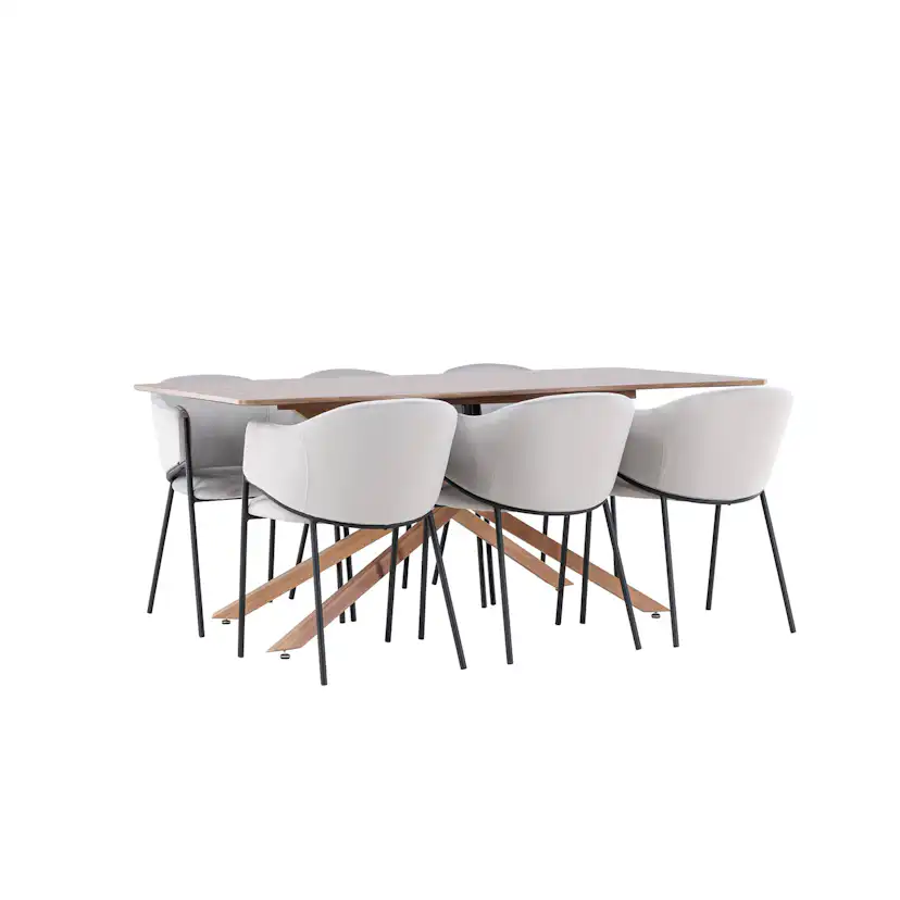 Matgrupp Venture Home Piazza 180 med 6 st Evelina Stolar