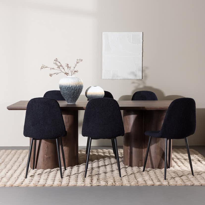 Matgrupp Venture Home Olivia 210 med 6 st Polar Stolar Teddy