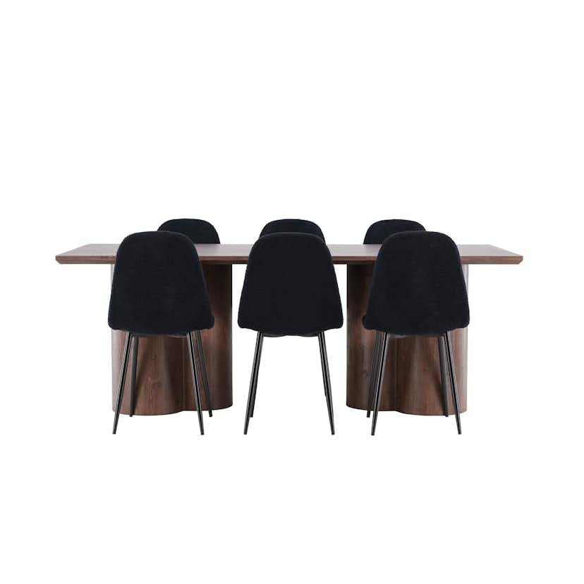 Matgrupp Venture Home Olivia 210 med 6 st Polar Stolar Teddy