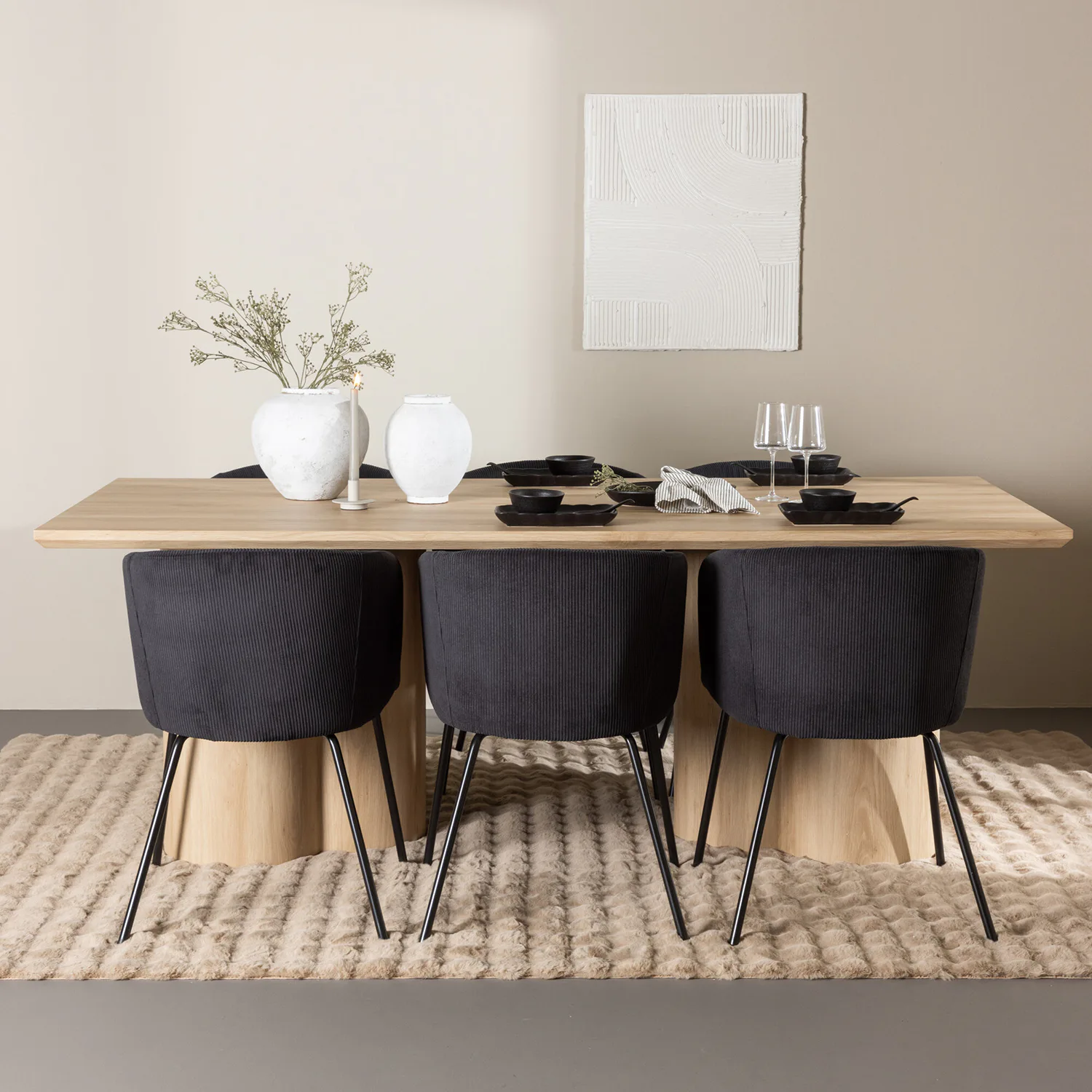 Matgrupp Venture Home Olivia 210 med 6 st Berit Stolar