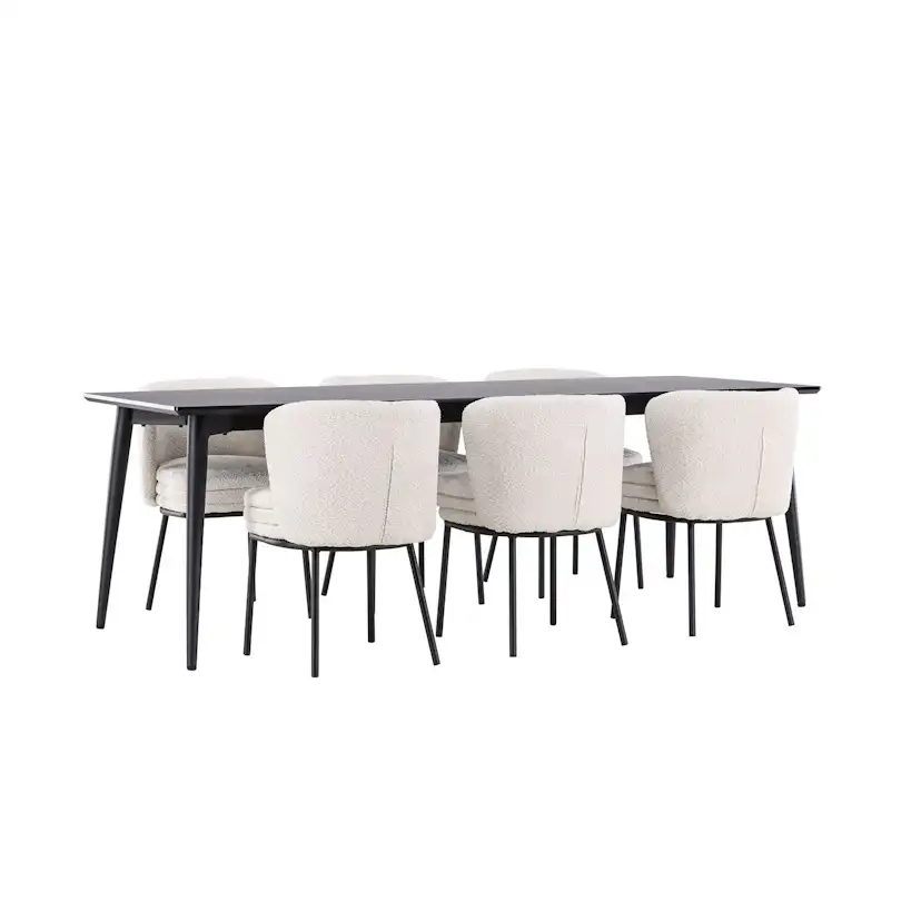 Matgrupp Venture Home Ellis 230 med 6 st Agnes Stolar