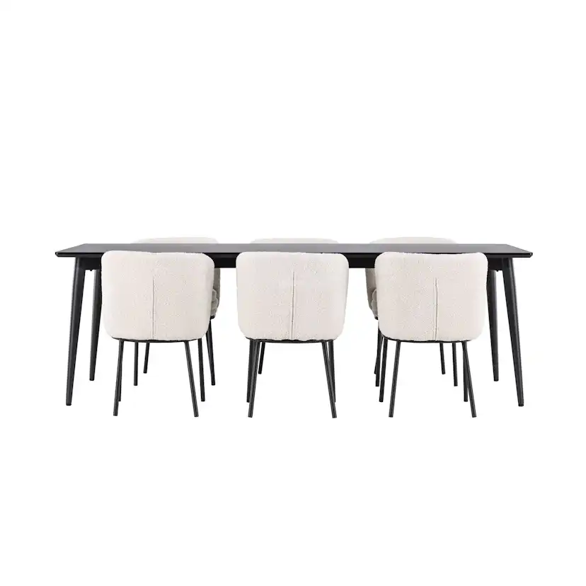 Matgrupp Venture Home Ellis 230 med 6 st Agnes Stolar