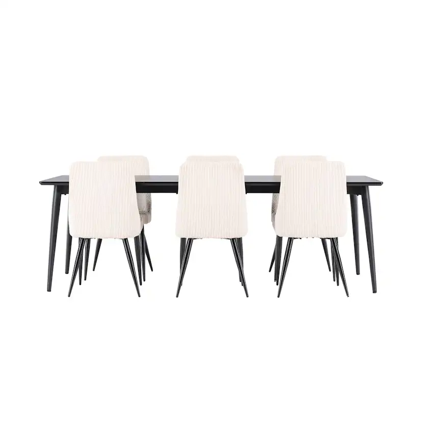 Matgrupp Venture Home Ellis 230 med 6 st Leone Stolar