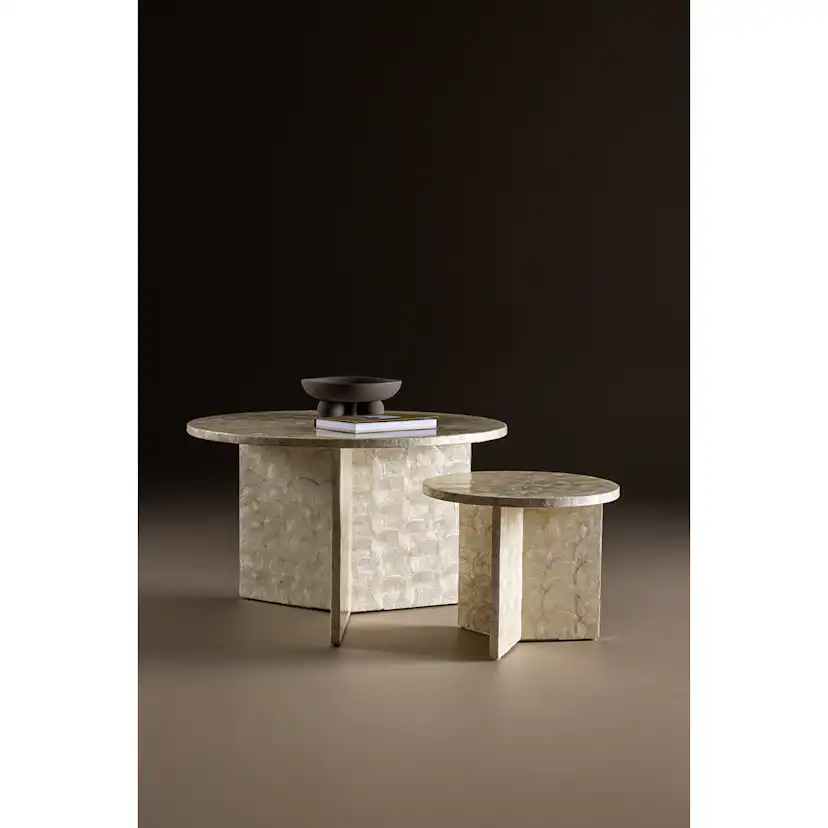 Soffbord Vind Smögen Ø70 cm & Ø40 cm