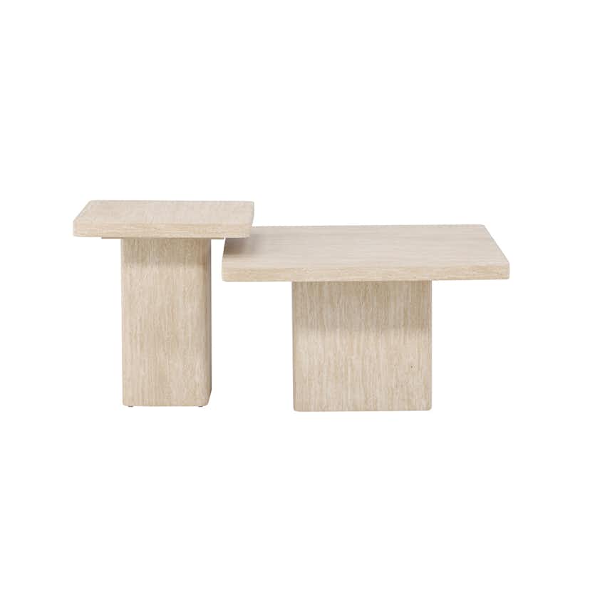 Soffbord Venture Home Qvart Set 80x80x46 cm & 50x50x56 cm