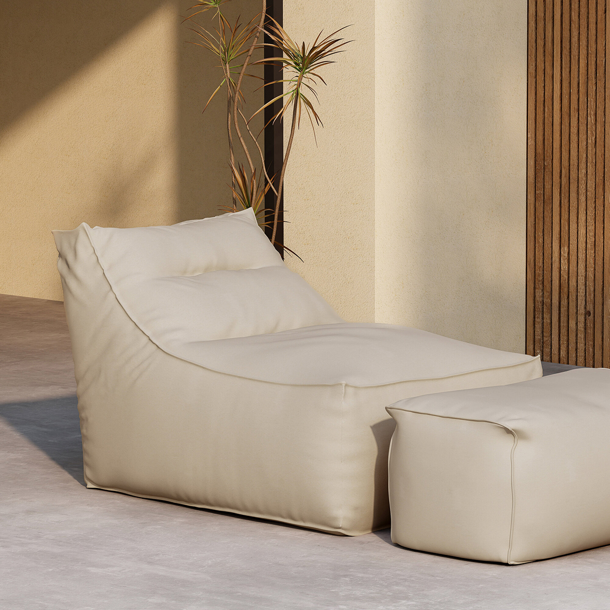 Loungefåtölj Venture Home Redang med Fotpall