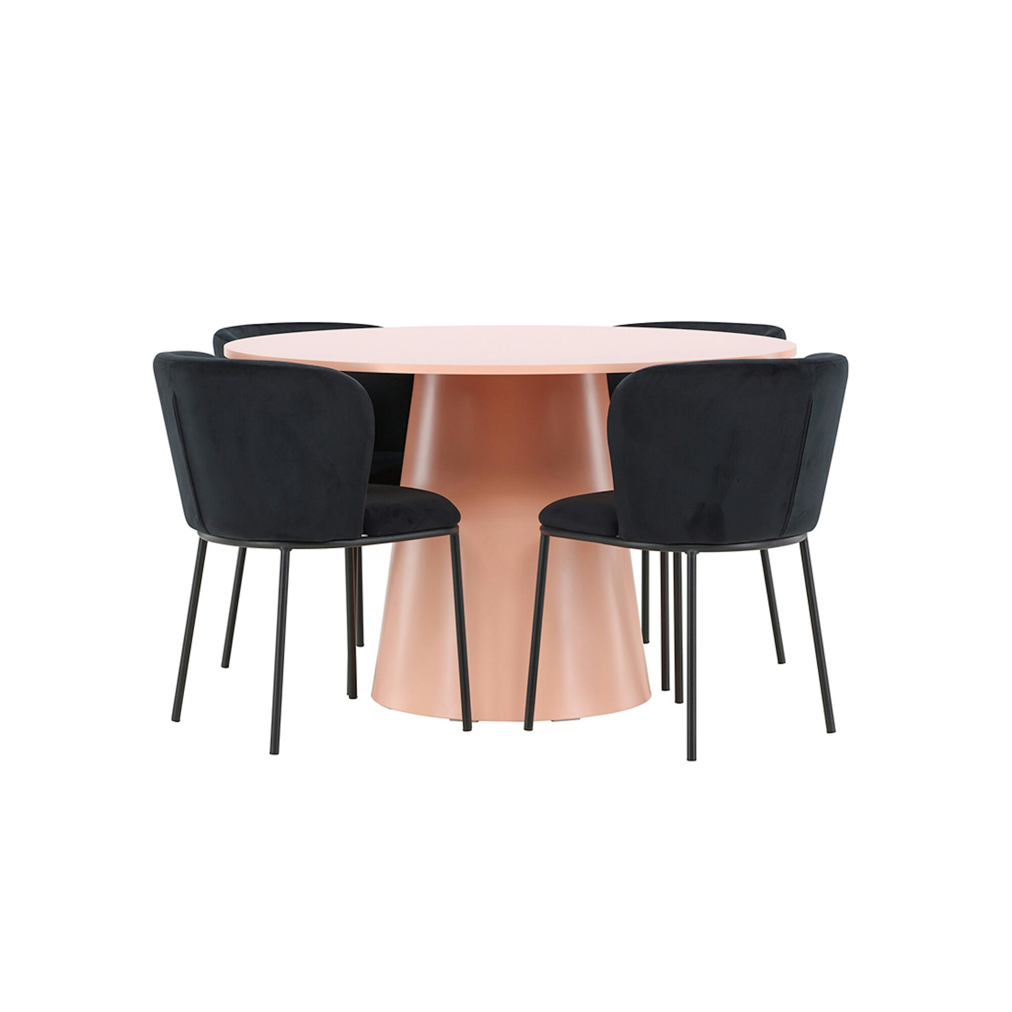 Matgrupp Venture Home Lanzo Ø120 cm med 4st Edina Matstolar