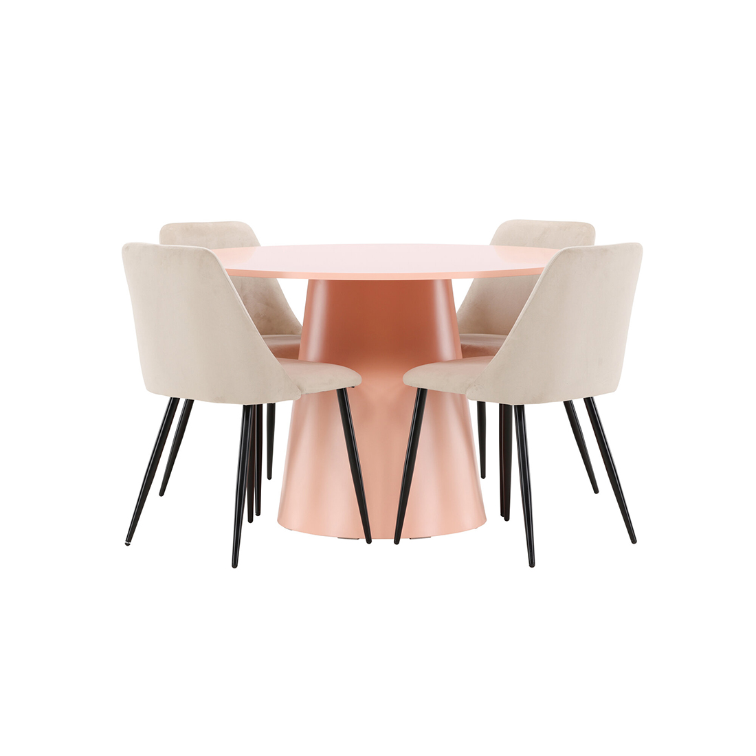 Matgrupp Venture Home Lanzo Ø120 cm med 4st Night Matstolar