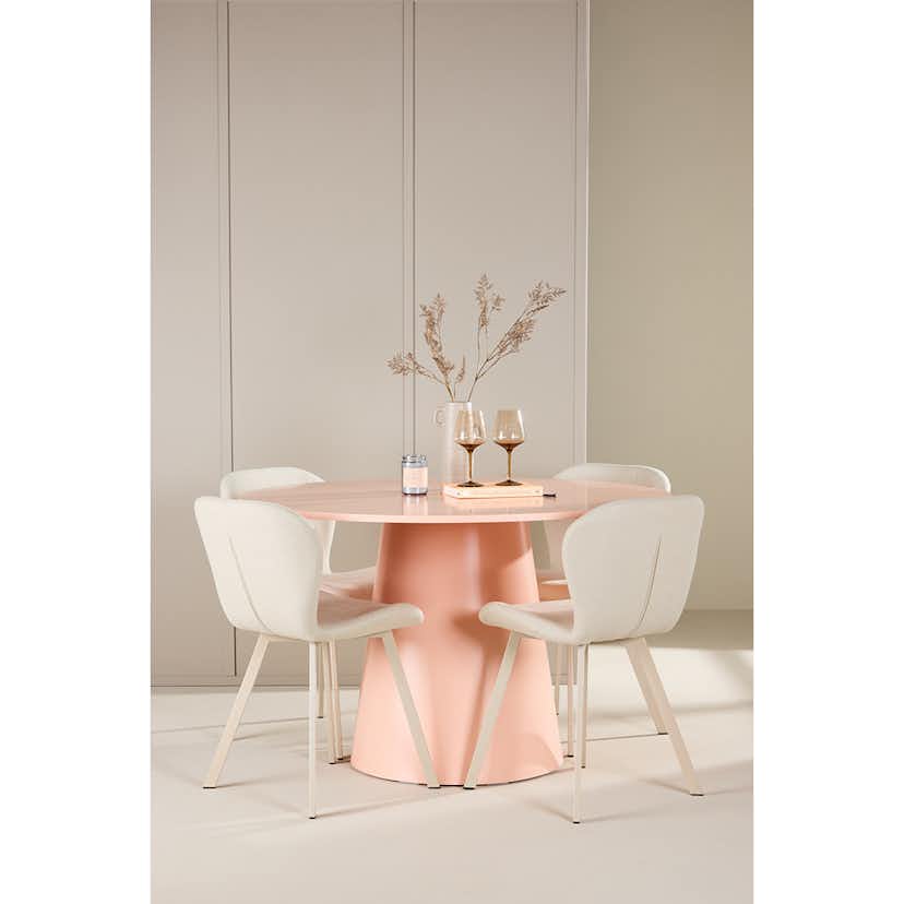 Matgrupp Venture Home Lanzo Ø120 cm med 4st Lilja Matstolar