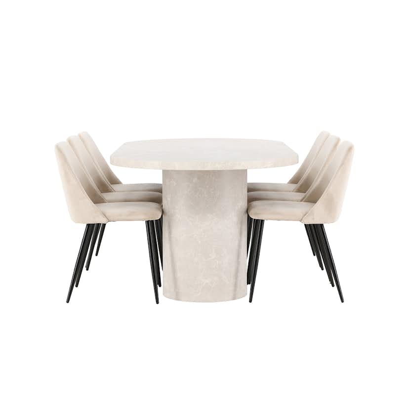 Matgrupp Venture Home Narvik med 6st Night Matstolar