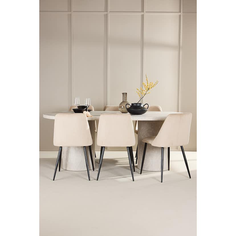 Matgrupp Venture Home Narvik med 6st Night Matstolar