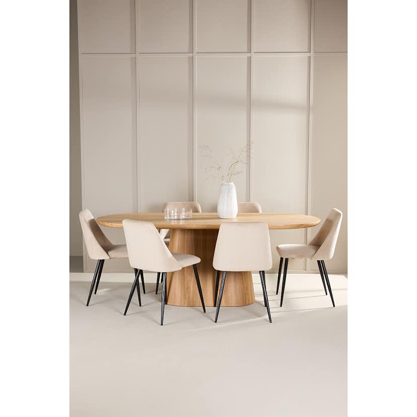 Matgrupp Venture Home Stjärnö med 6st Night Matstolar