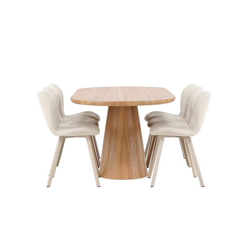 Matgrupp Venture Home Stjärnö med 6st Lilja Matstolar