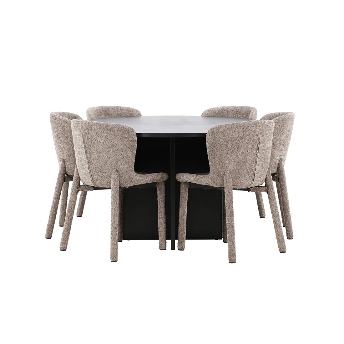 Matgrupp Venture Home Strada Ø120 cm med 6st Astoria Matstolar