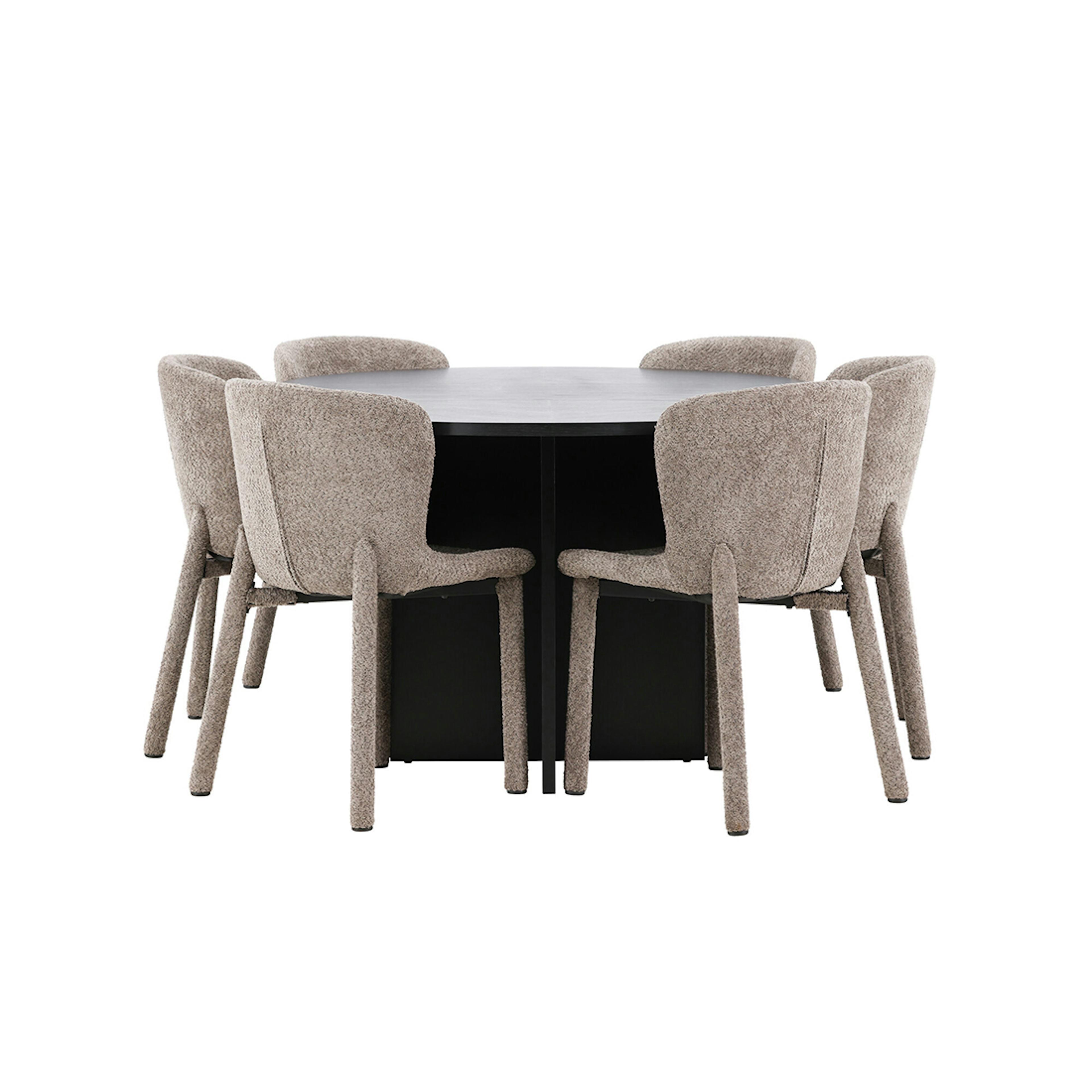 Matgrupp Venture Home Strada Ø120 cm med 6st Astoria Matstolar