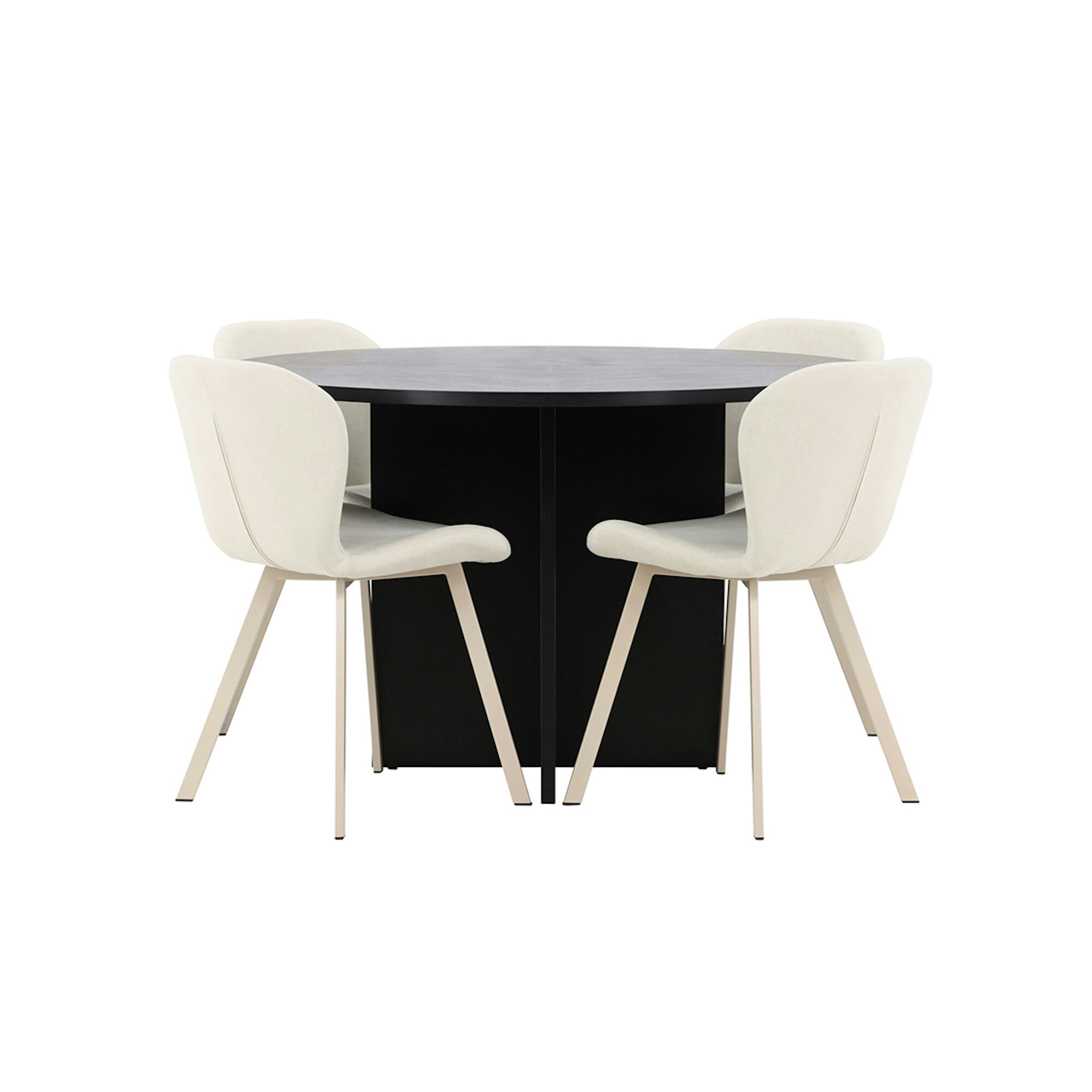 Matgrupp Venture Home Strada Ø120 cm med 4st Lilja Matstolar