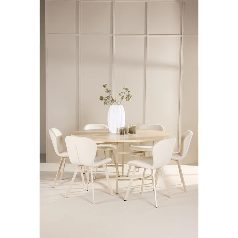 Matgrupp Venture Home Copenhagen Ø140 cm med 6st Lilja Matstolar