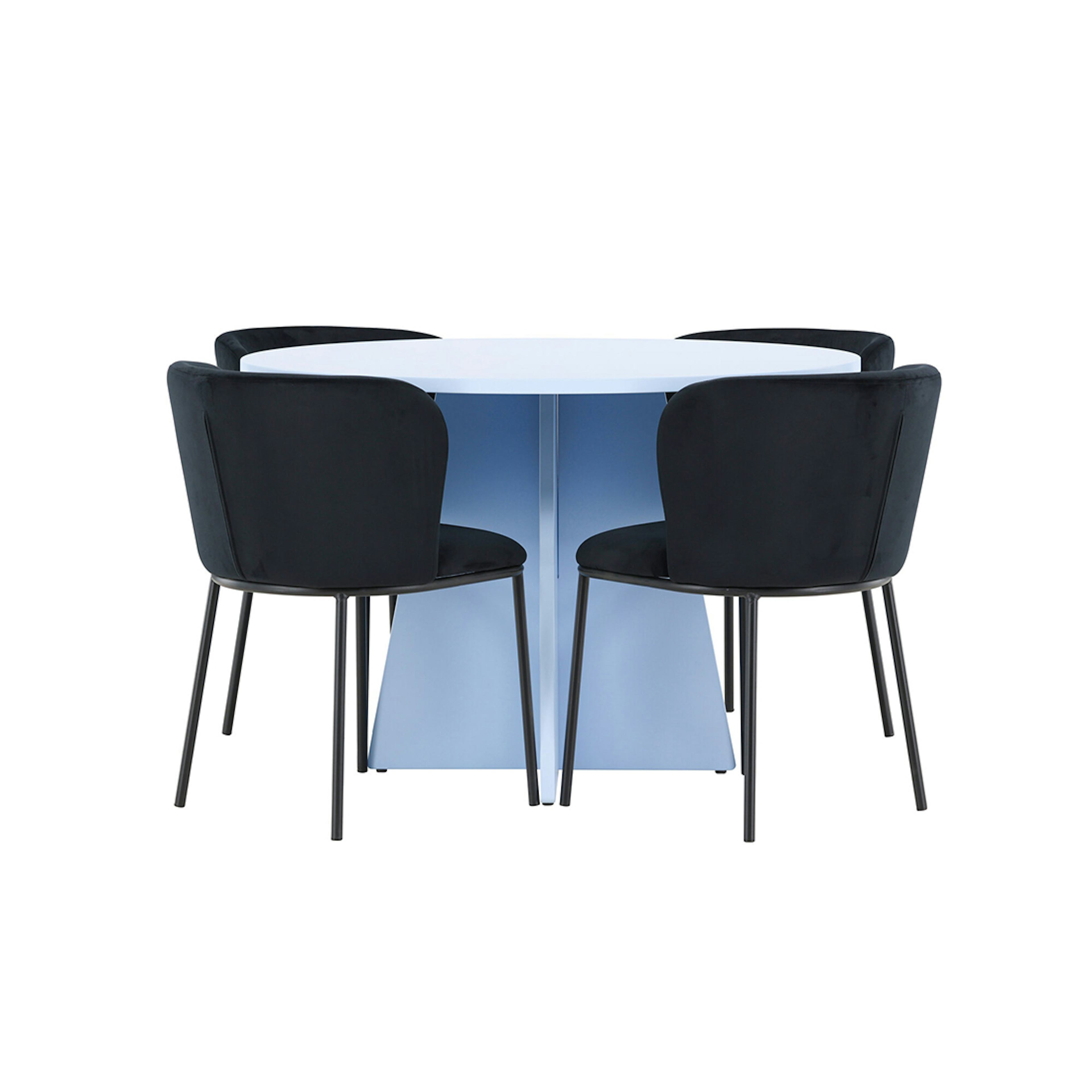 Matgrupp Venture Home Bootcut Ø110 cm med 4st Edina Matstolar