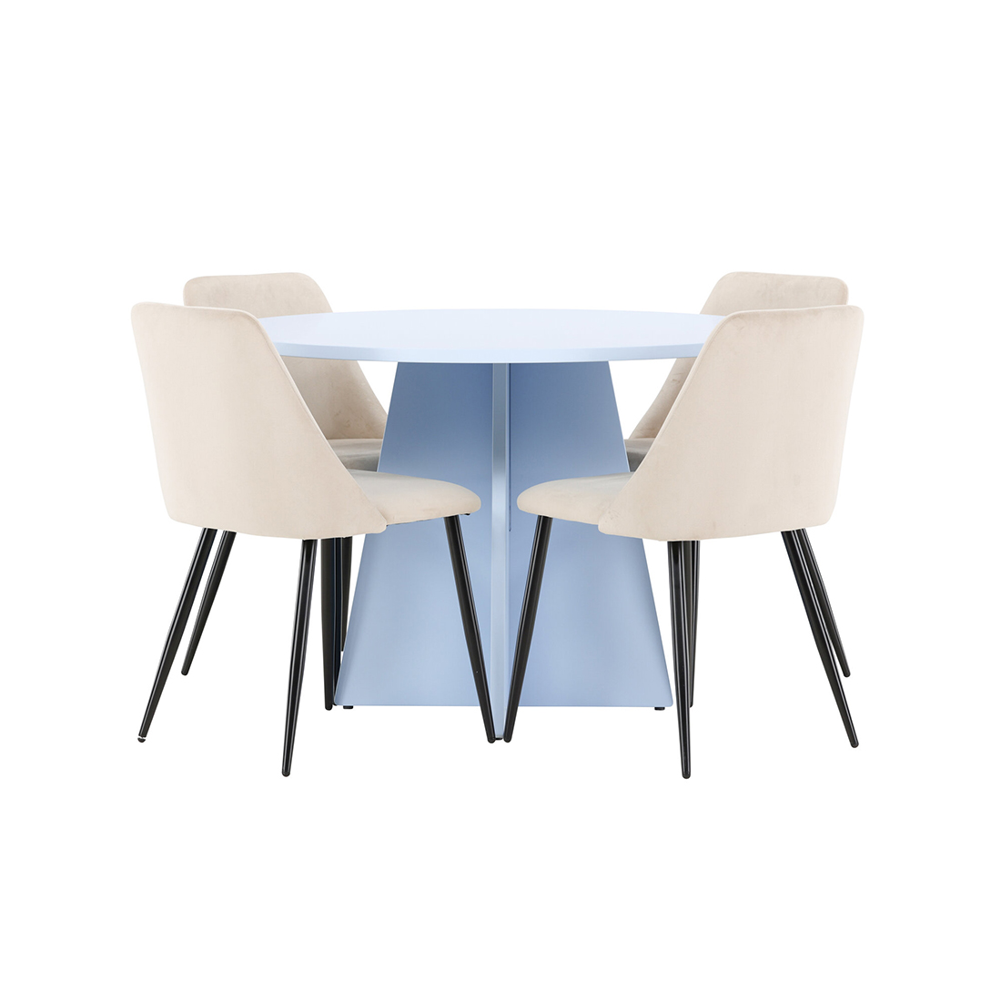 Matgrupp Venture Home Bootcut Ø110 cm med 4st Night Matstolar