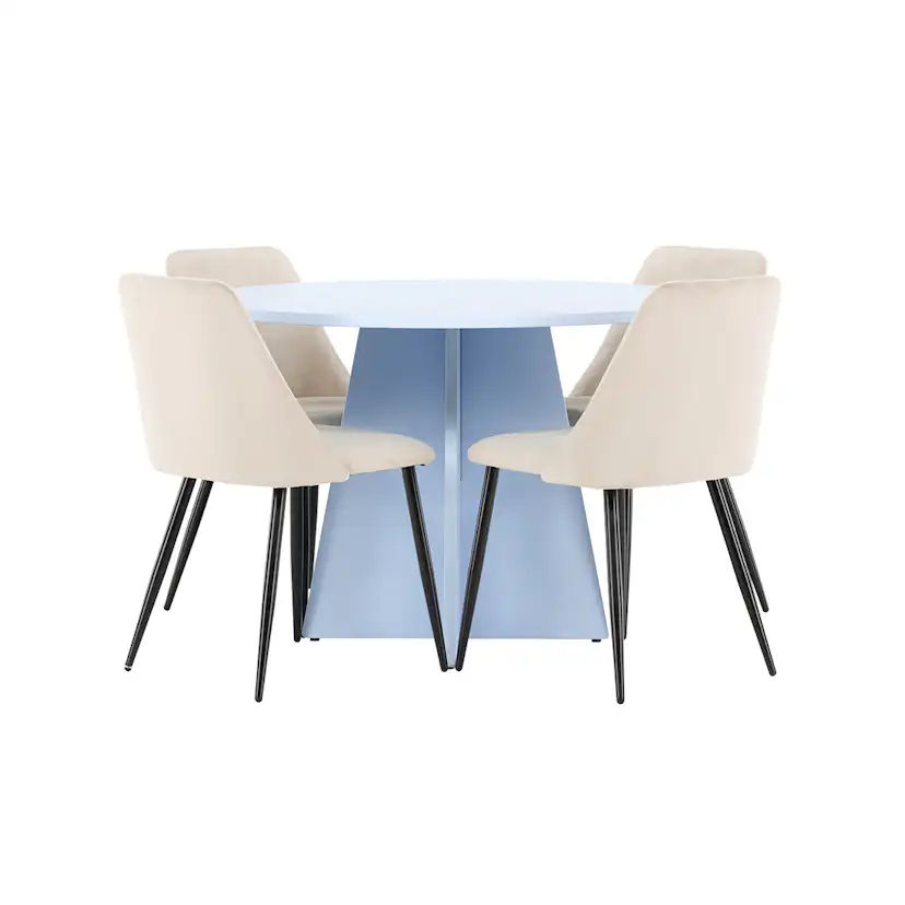 Matgrupp Venture Home Bootcut Ø110 cm med 4st Night Matstolar