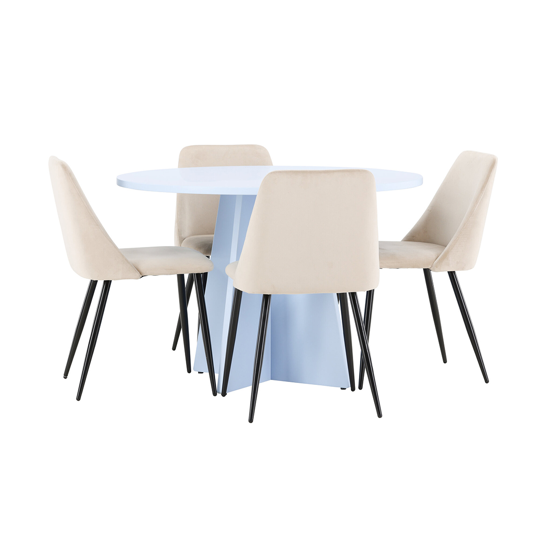 Matgrupp Venture Home Bootcut Ø110 cm med 4st Night Matstolar