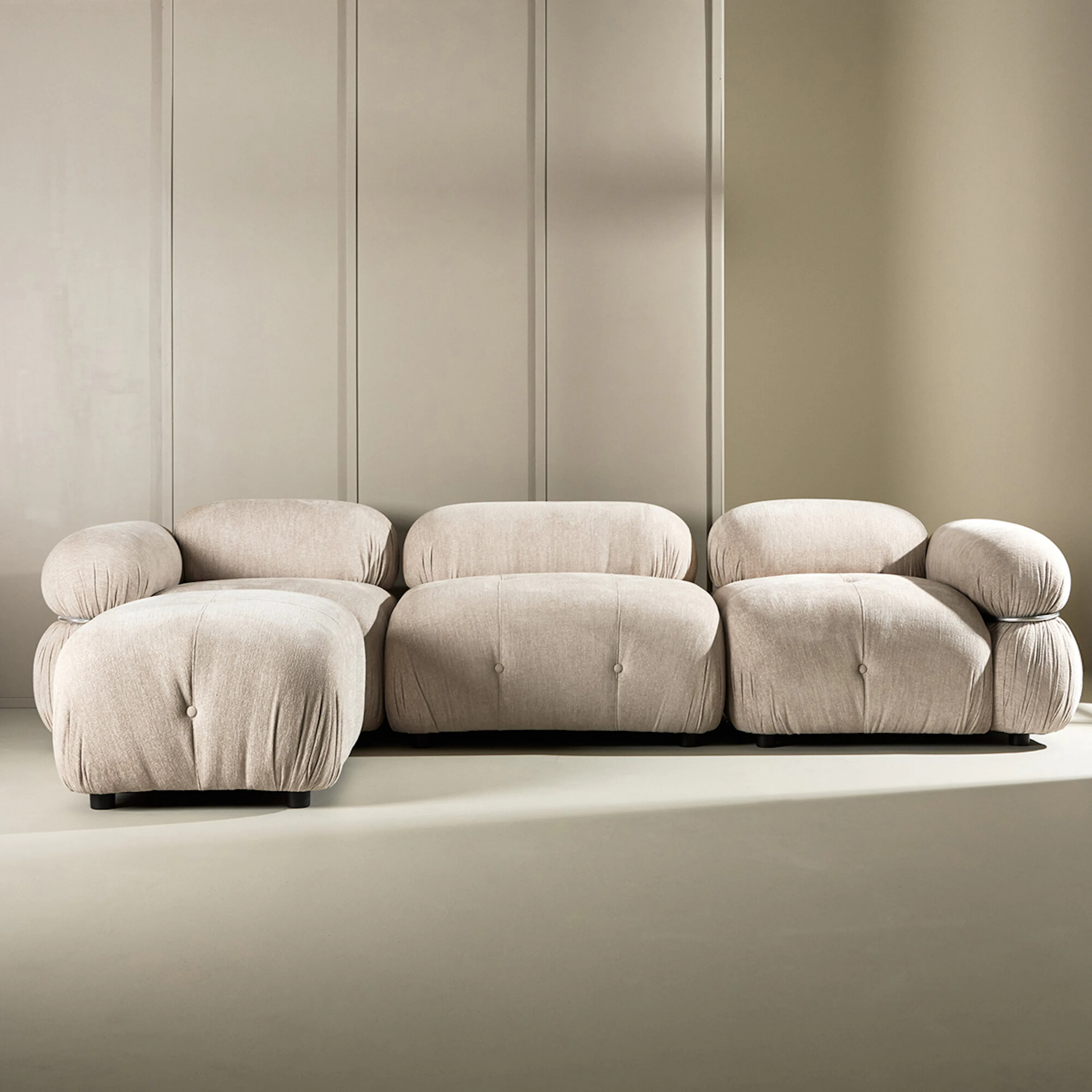 3-sitssoffa Venture Home Mika 4 st Moduler Beige Divan