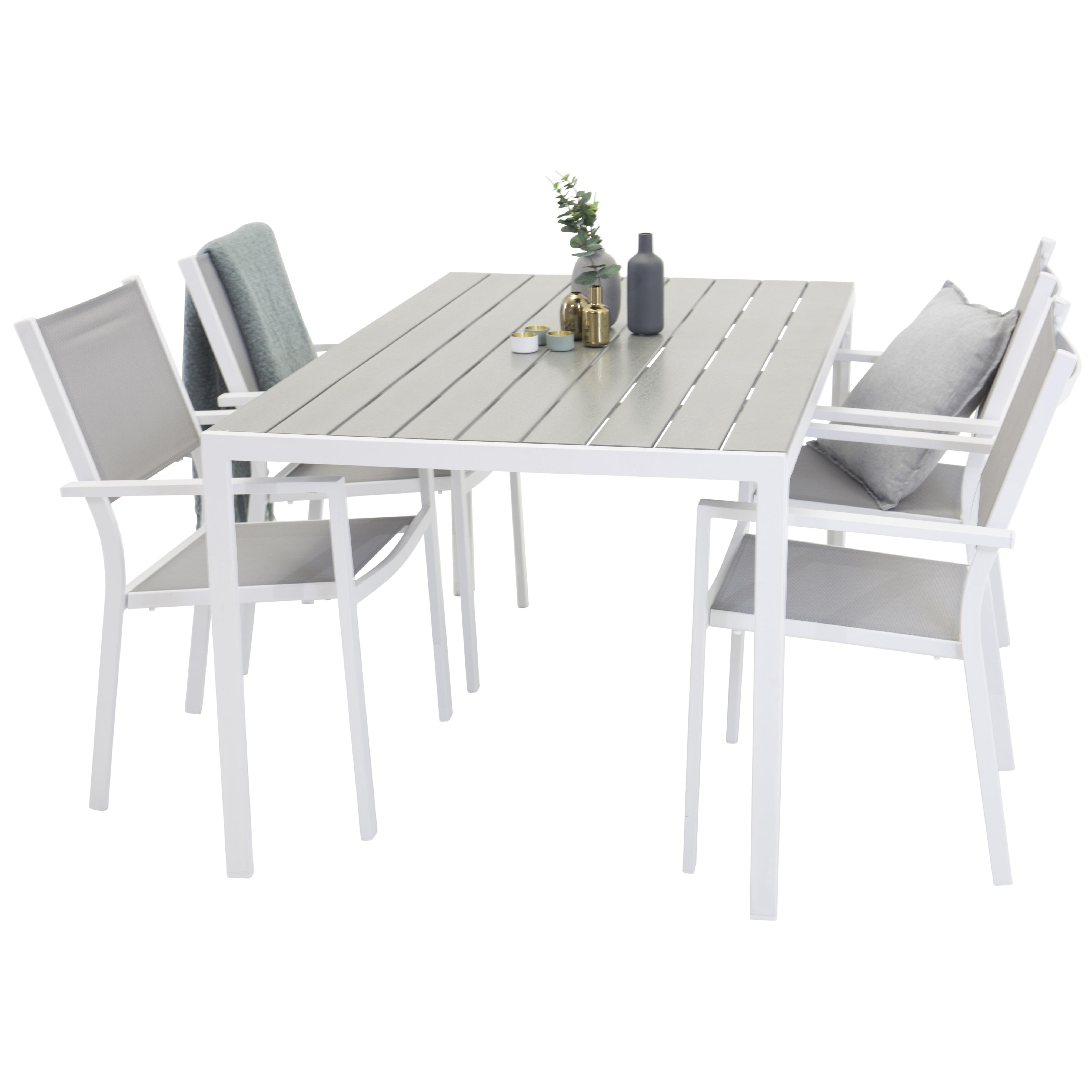 Matgrupp Utomhus Venture Home Bront 150 med 4 Copacabana KarmTrädgårdsstolar