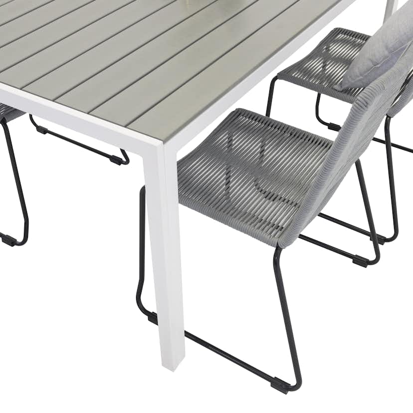 Matgrupp Utomhus Venture Home Bront 150 med 4 Leon Trädgårdsstolar