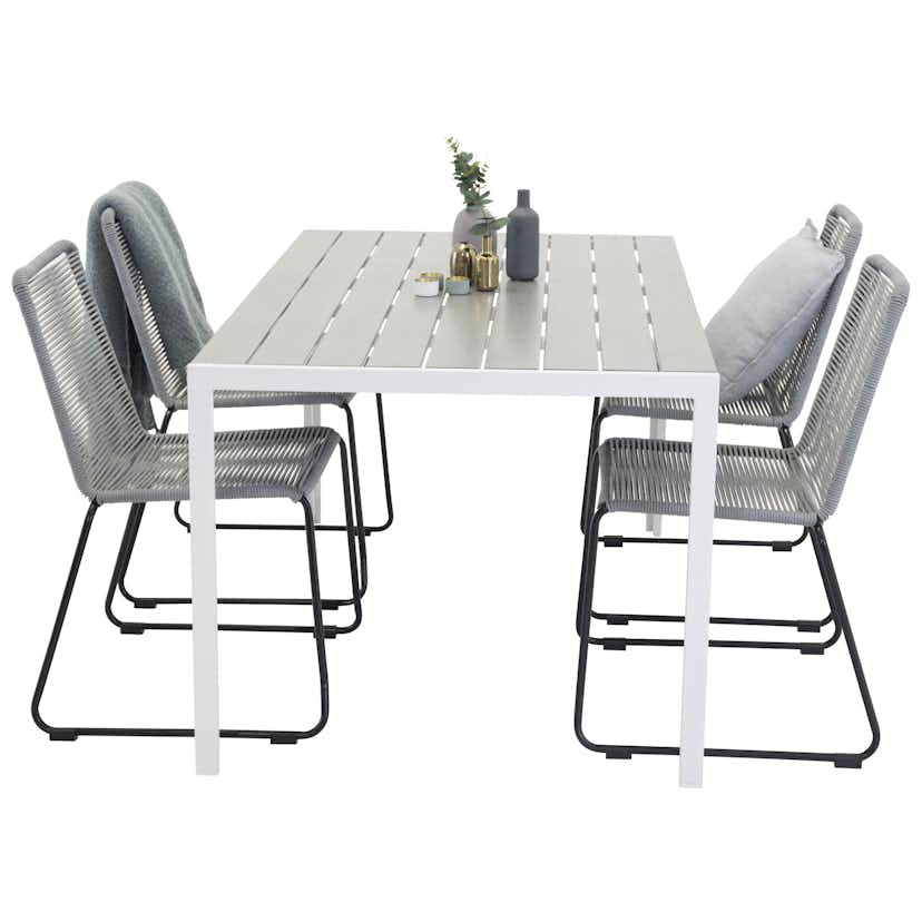 Matgrupp Utomhus Venture Home Bront 150 med 4 Leon Trädgårdsstolar