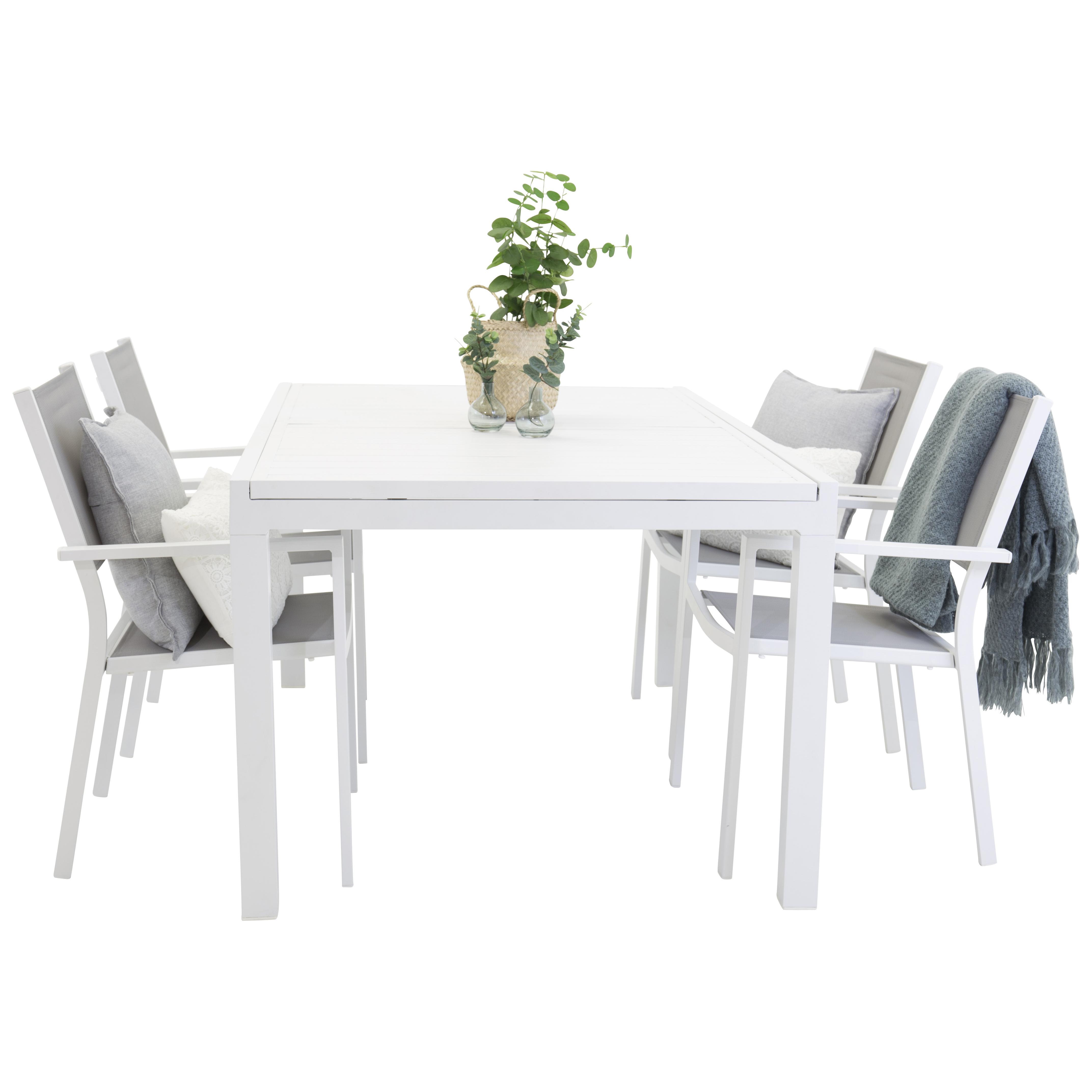 Matgrupp Venture Home Madrid 160/240 med 4 Copacabana Matstolar