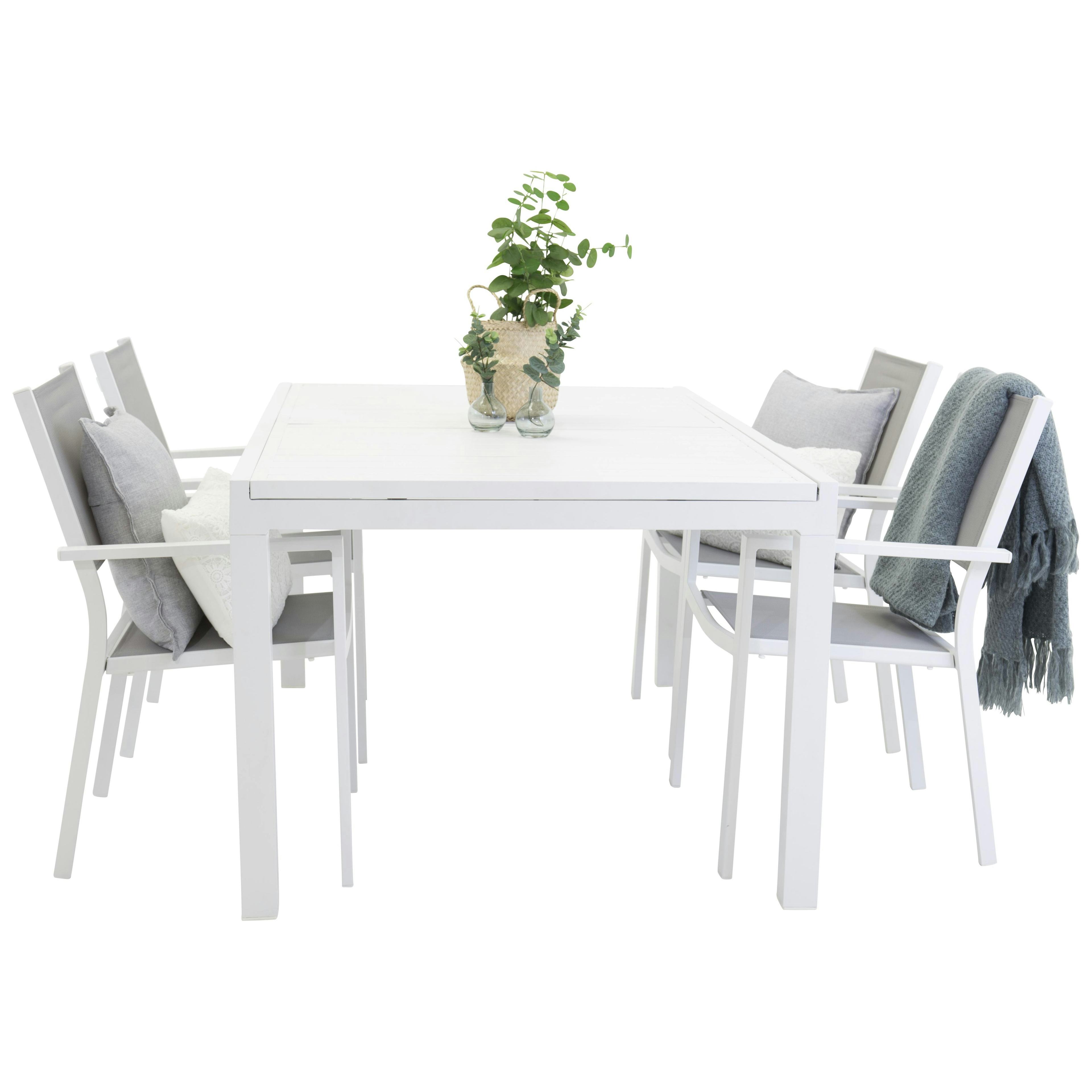 Matgrupp Venture Home Madrid 160/240 med 4 Copacabana Matstolar