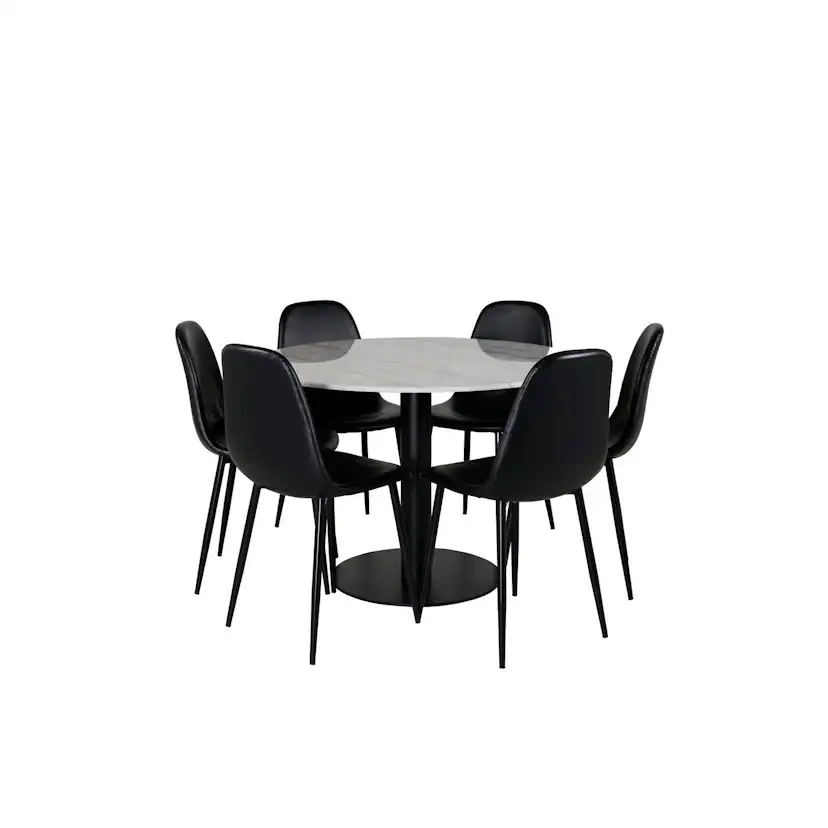 Matgrupp Venture Home Estelle med 6 Pobbie Stolar