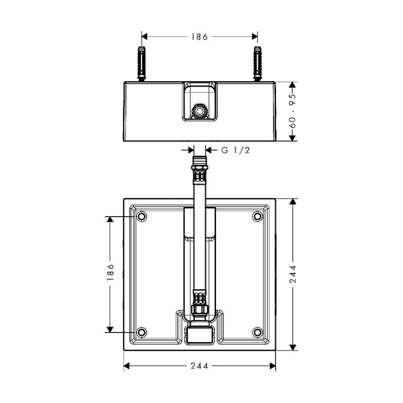 Grundset Hansgrohe Raindance Air 240 1jet