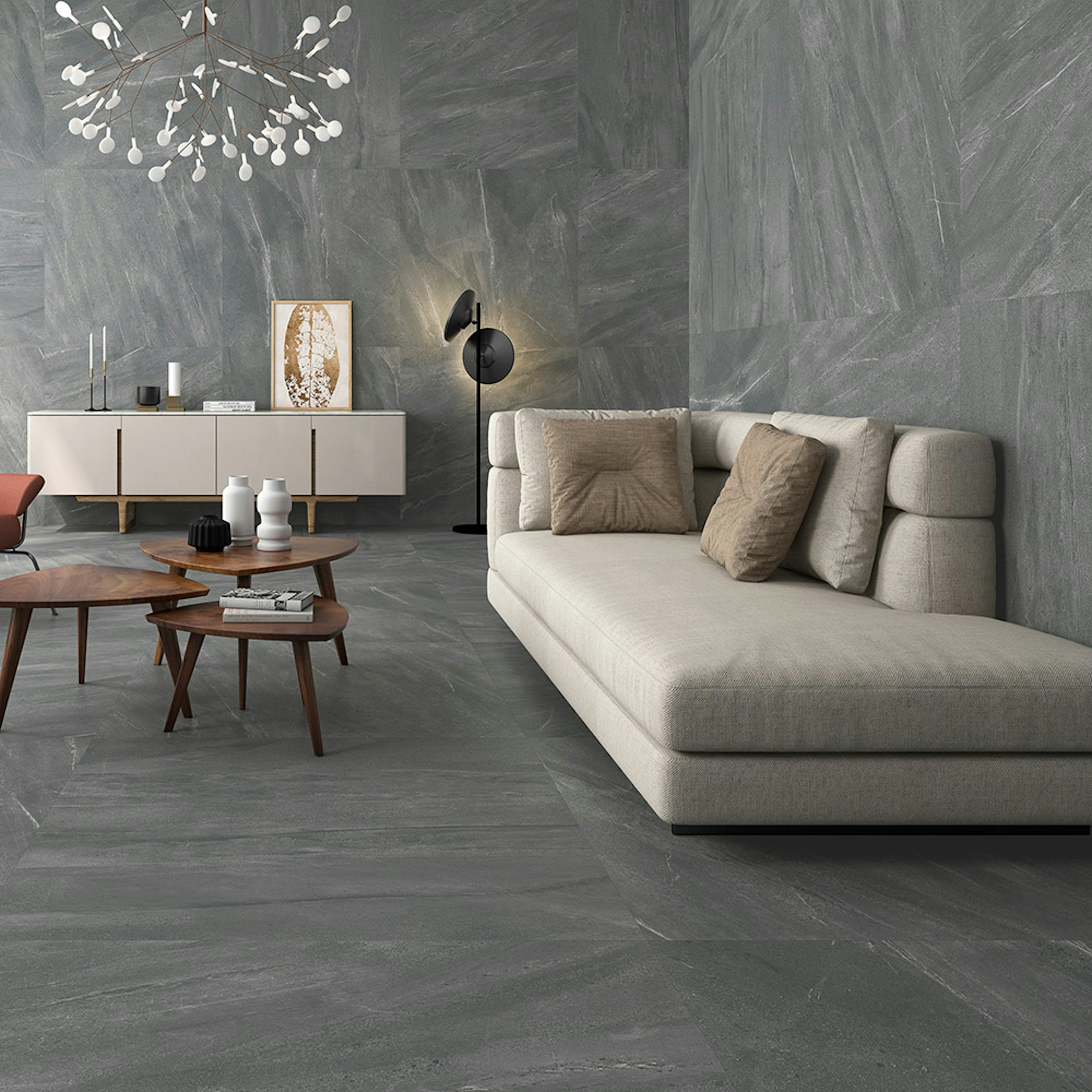 Klinker Tenfors Lavica Gris Marmor Matt 120x120 cm